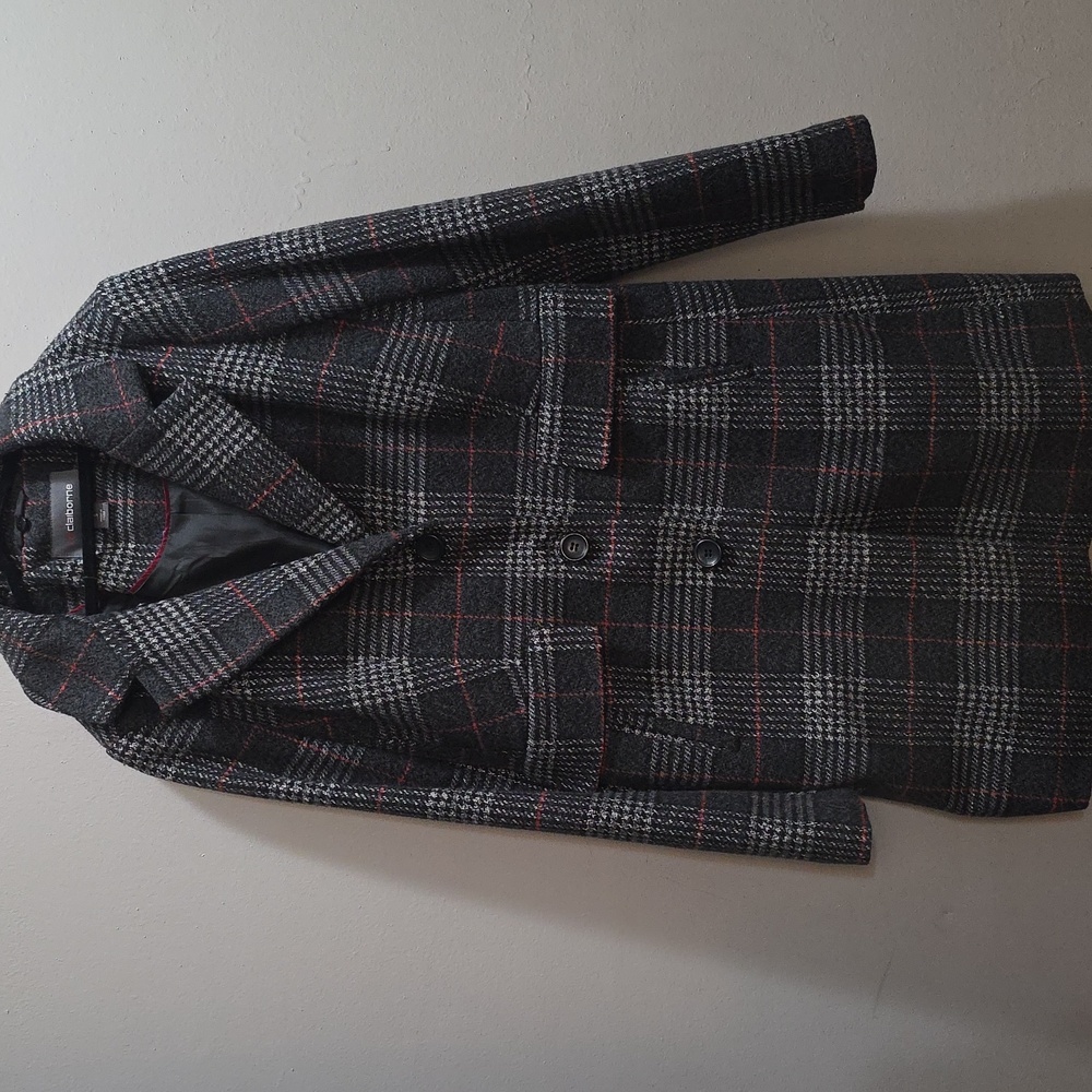 Black and Red Checkered Coat